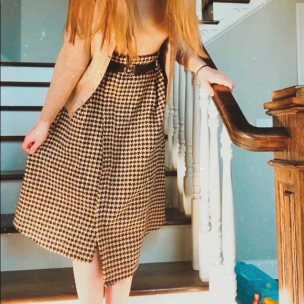 Fashion Evynn Apparel Fall 2021 Houndstooth Skirt